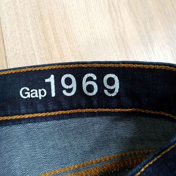 Gap‎ 1969 Jeans Womens 33R Legging Jean Stretch Denim Cotton Blend Blue Dark - Picture 13 of 13
